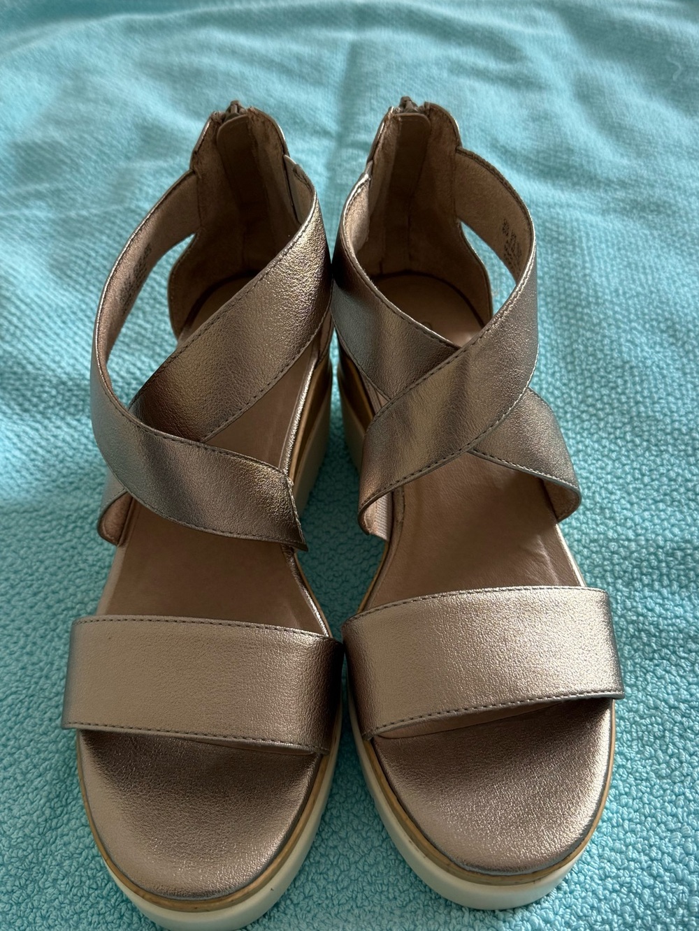 Women’s Metallic Rose Gold Strappy Platform Sandals - Soul Naturalizer